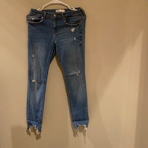 Zara blue skinny jeans
